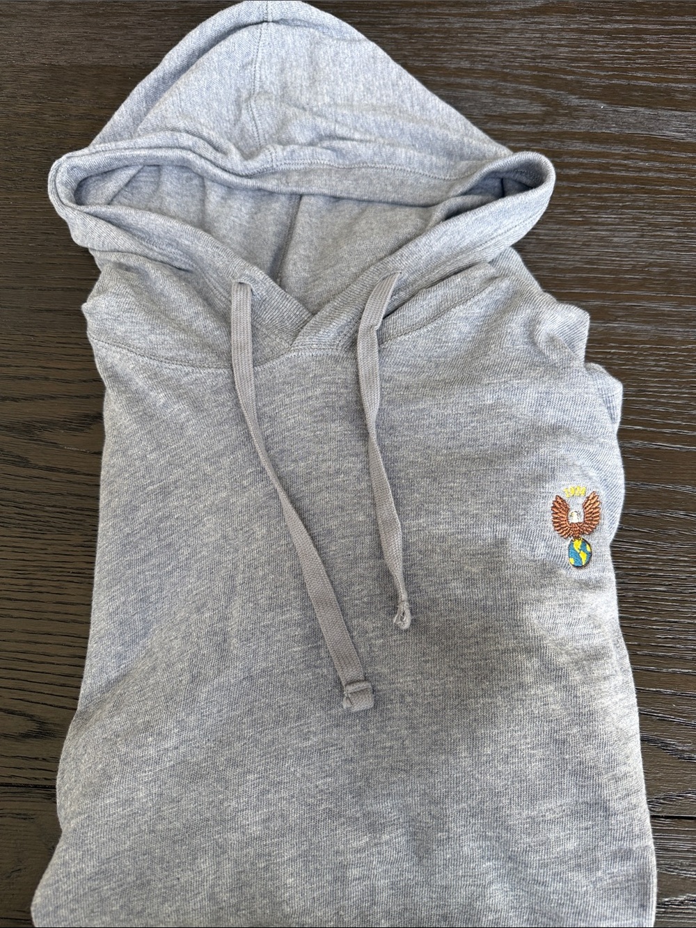 Army Navy Country Club Gray Hooded men’s hoodie with Embroidered Eagle